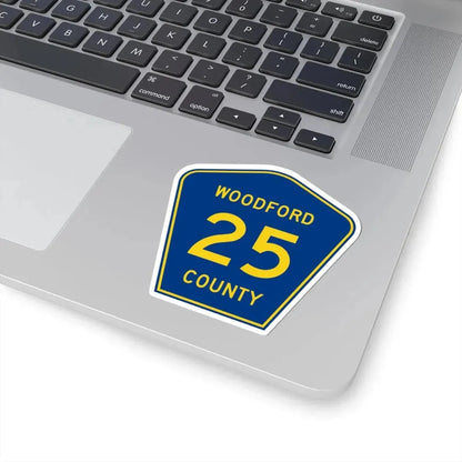 Woodford County 25 (Illinois) (Road Sign) STICKER Vinyl Kiss-Cut Decal - The Sticker Space