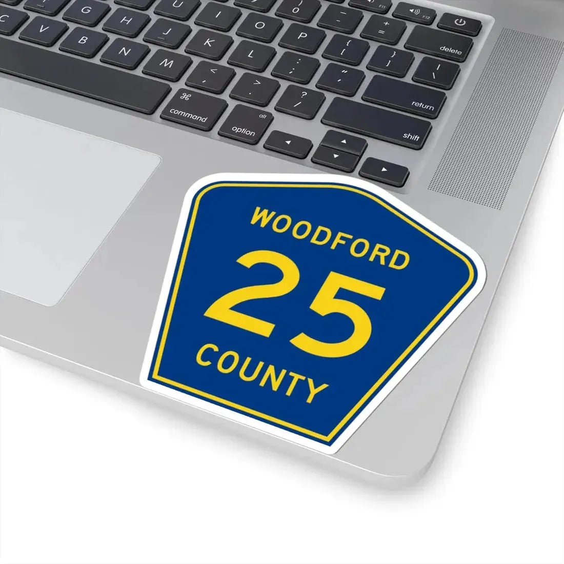 Woodford County 25 (Illinois) (Road Sign) STICKER Vinyl Kiss-Cut Decal - The Sticker Space