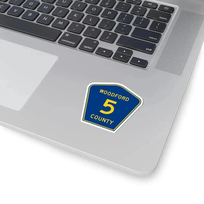 Woodford County 5 (Illinois) (Road Sign) STICKER Vinyl Kiss-Cut Decal - The Sticker Space