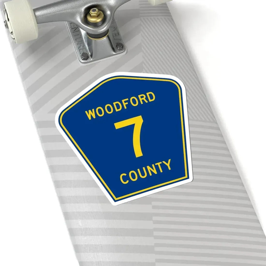 Woodford County 7 (Illinois) (Road Sign) STICKER Vinyl Kiss-Cut Decal - The Sticker Space