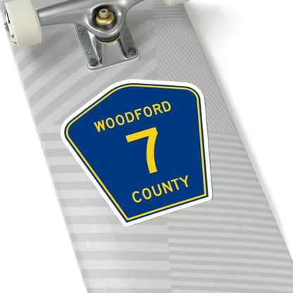 Woodford County 7 (Illinois) (Road Sign) STICKER Vinyl Kiss-Cut Decal - The Sticker Space