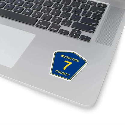 Woodford County 7 (Illinois) (Road Sign) STICKER Vinyl Kiss-Cut Decal - The Sticker Space
