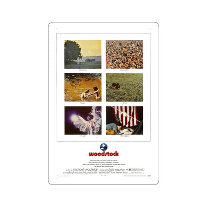 Woodstock 1970 Movie Poster - STICKER Vinyl Kiss-Cut Decal 6 Inch White - The Sticker Space