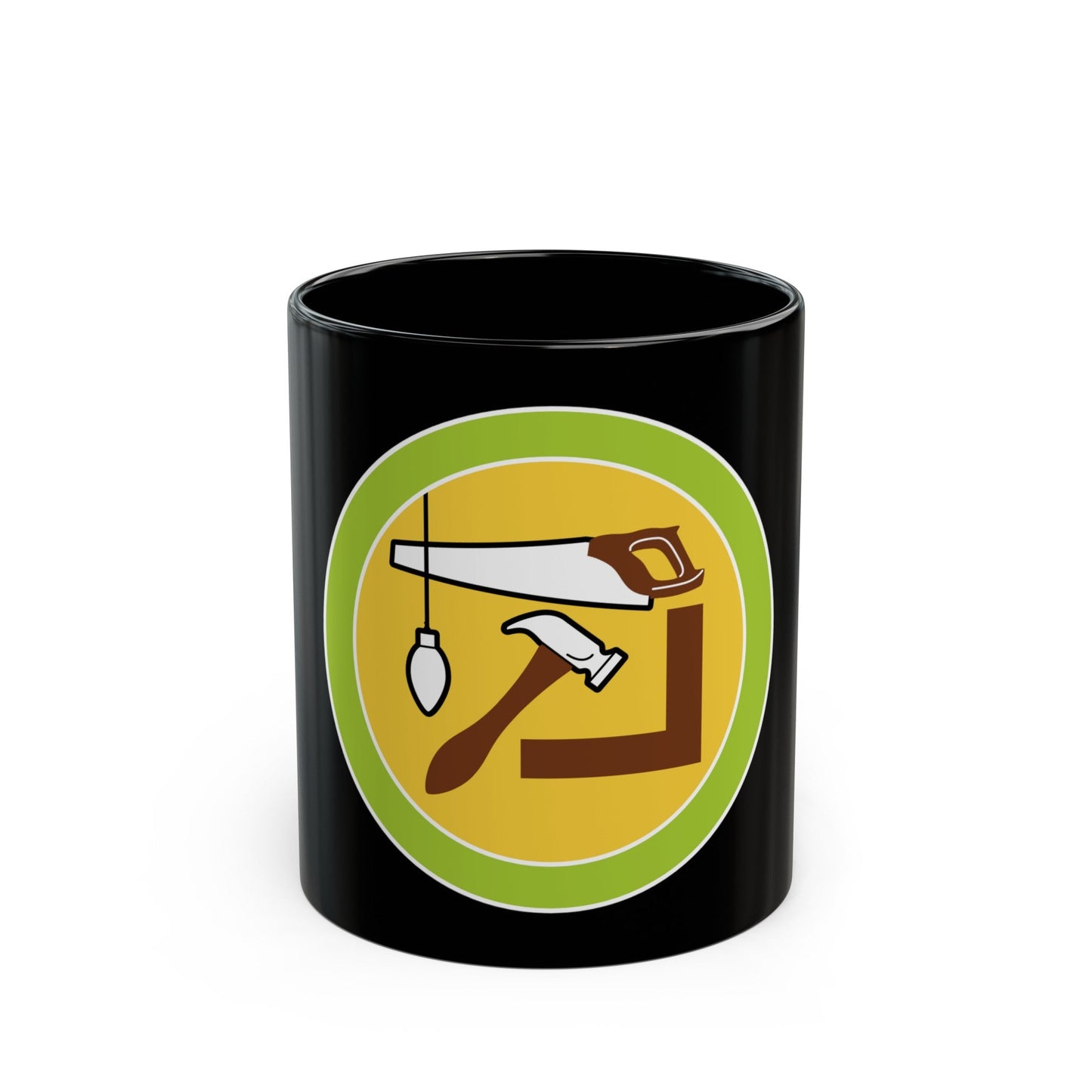 Woodwork (Boy Scout Merit Badge) Black Coffee Mug-11oz-The Sticker Space