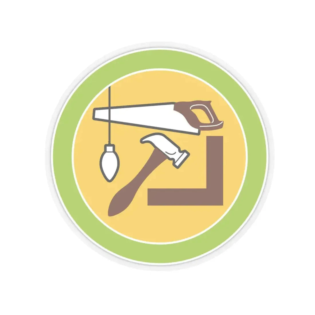 Woodwork (Boy Scout Merit Badge) STICKER Vinyl Kiss-Cut Decal 4 Inch Transparent - The Sticker Space