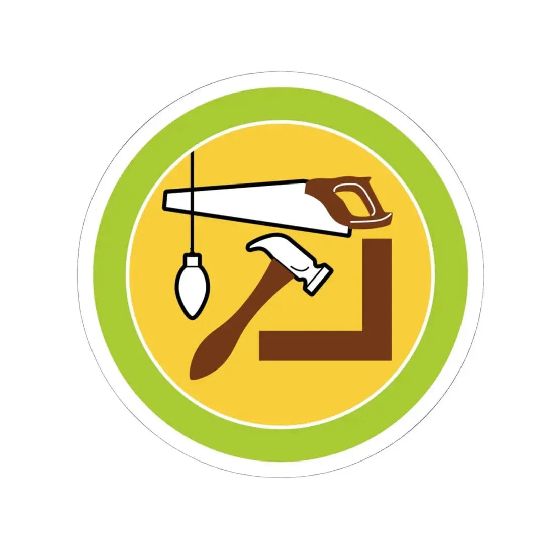Woodwork (Boy Scout Merit Badge) STICKER Vinyl Kiss-Cut Decal 6 Inch White - The Sticker Space