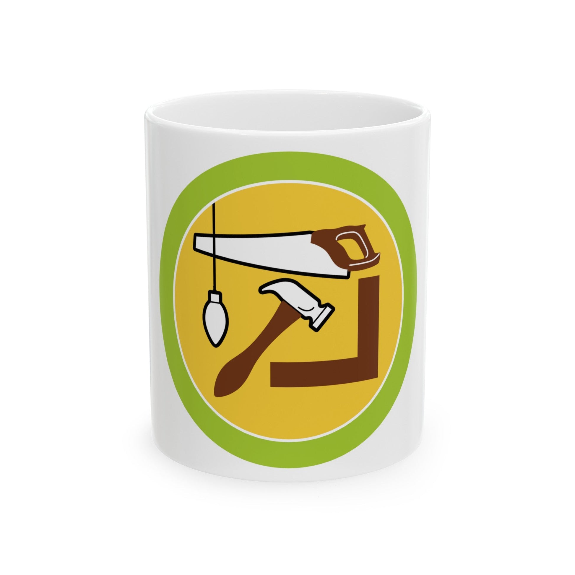 Woodwork (Boy Scout Merit Badge) White Coffee Mug-11oz-The Sticker Space