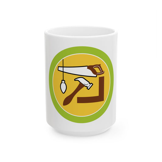 Woodwork (Boy Scout Merit Badge) White Coffee Mug-15oz-The Sticker Space