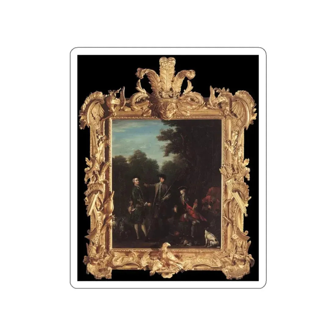 WOOTTON, John - Cloelia and Her Companions Escaping from the Etruscans (Artwork) STICKER Vinyl Die-Cut Decal White Die-Cut 5 Inch - The Sticker Space