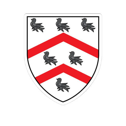 Worcester College Oxford Coat Of Arms (England) (Coat of Arms) STICKER Vinyl Kiss-Cut Decal 4 Inch White - The Sticker Space