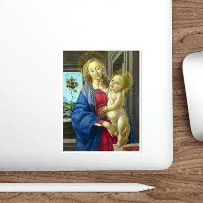 Workshop of Sandro Botticelli - The Virgin and Child with a Pomegranate (Artwork) STICKER Vinyl Die-Cut Decal-The Sticker Space