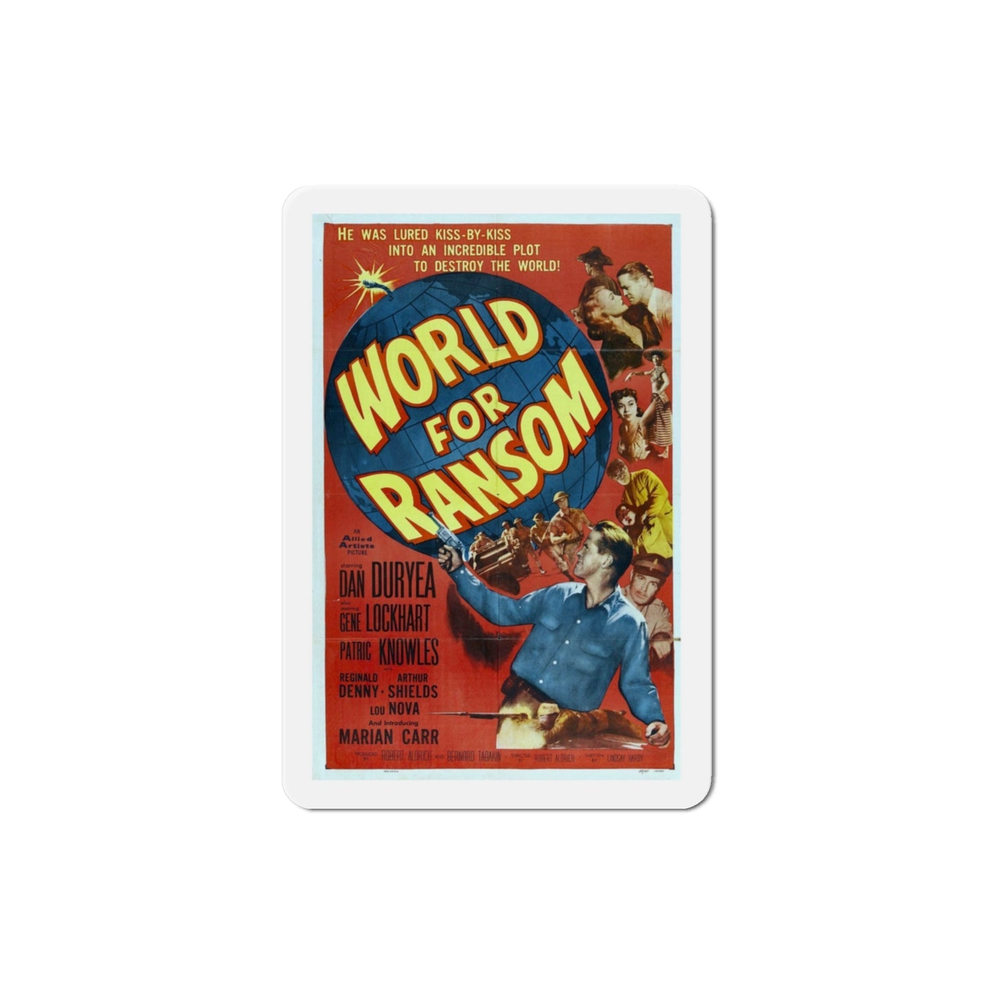 World for Ransom 1954 Movie Poster Die-Cut Magnet-3 Inch-The Sticker Space