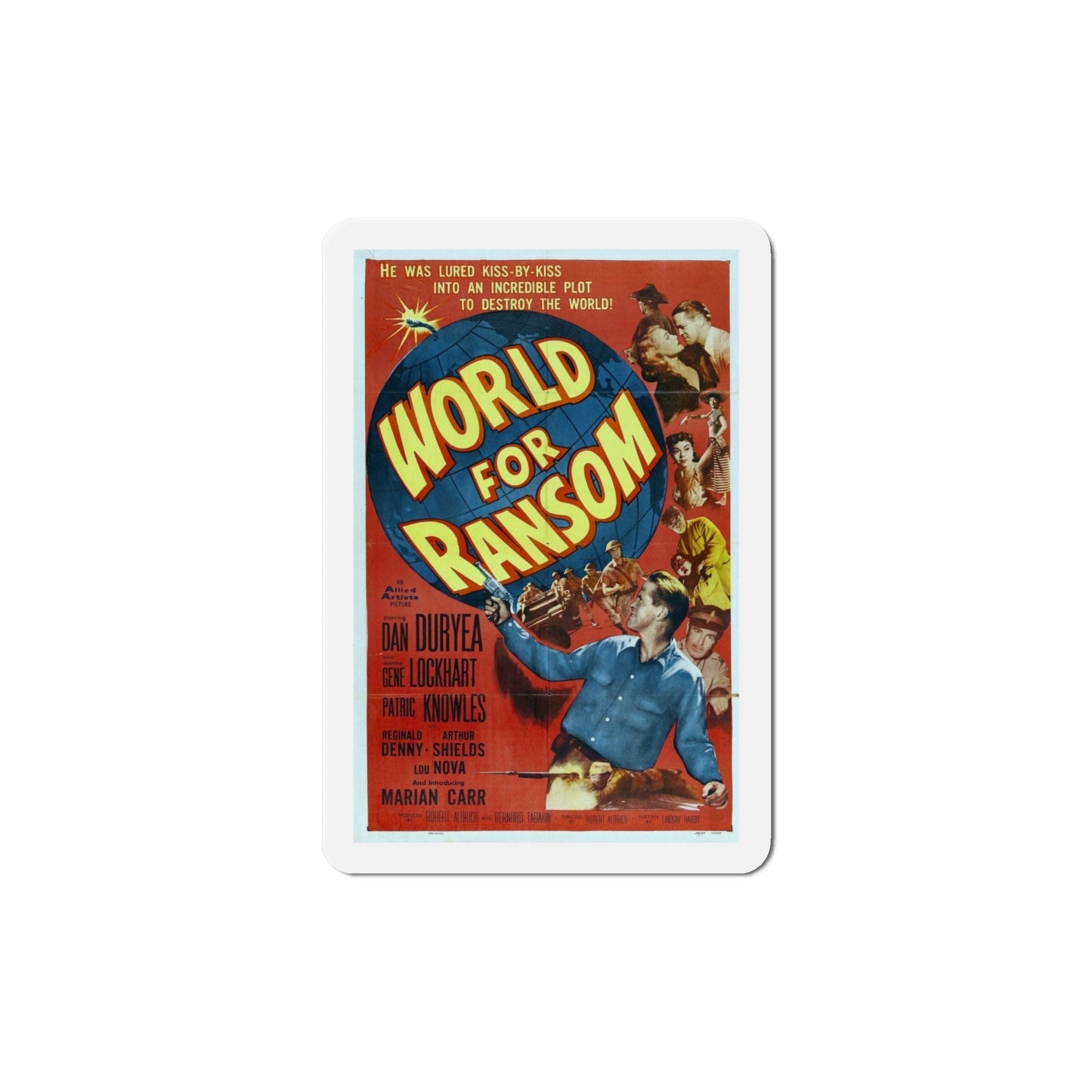 World for Ransom 1954 Movie Poster Die-Cut Magnet-6 Inch-The Sticker Space