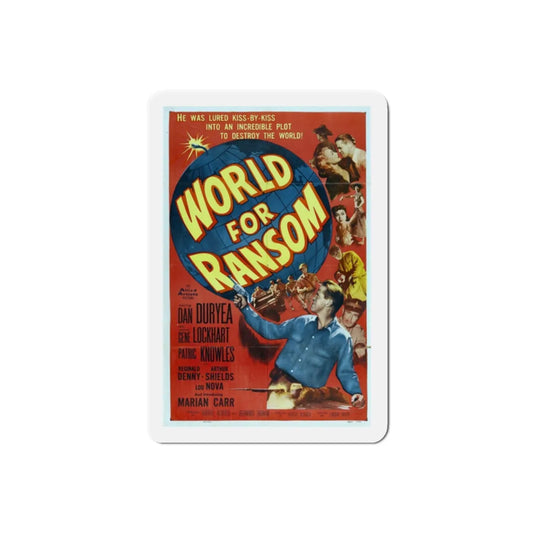 World for Ransom 1954 Movie Poster Refrigerator Magnet 2 Inch - The Sticker Space