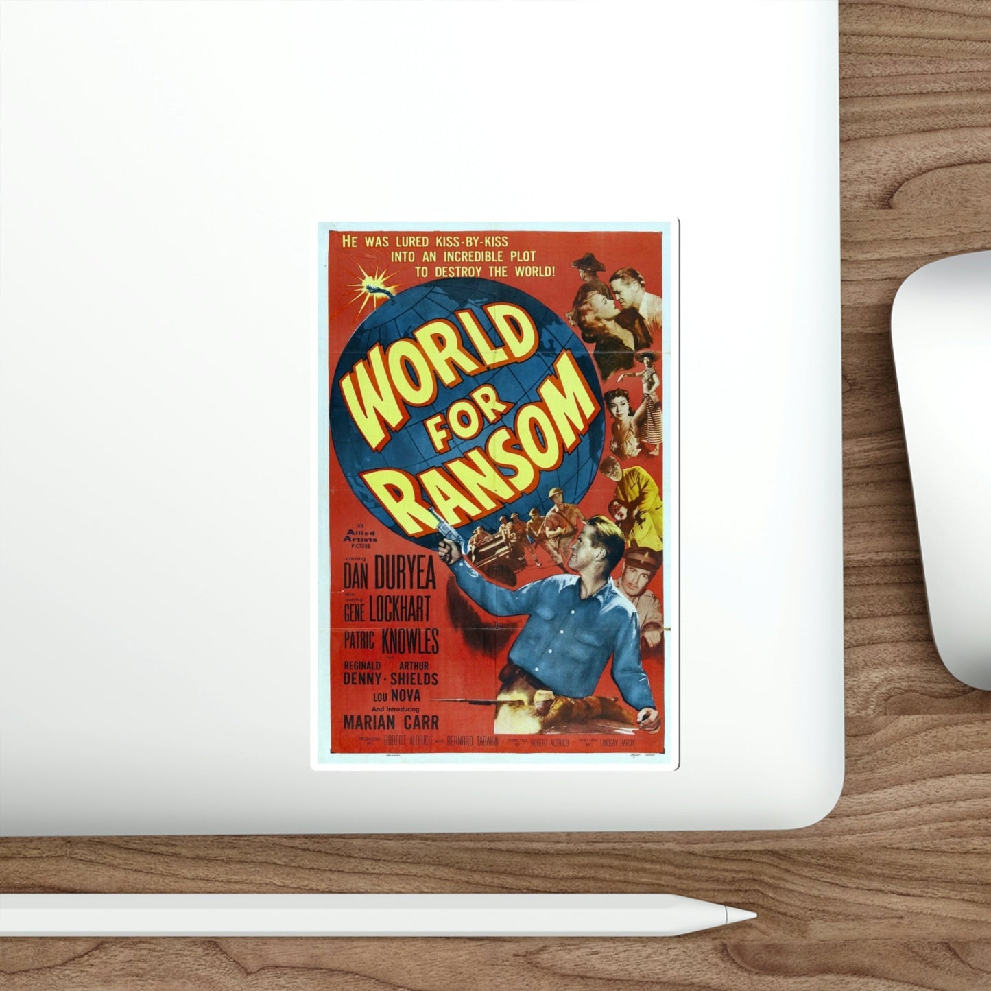 World for Ransom 1954 Movie Poster STICKER Vinyl Die-Cut Decal-The Sticker Space