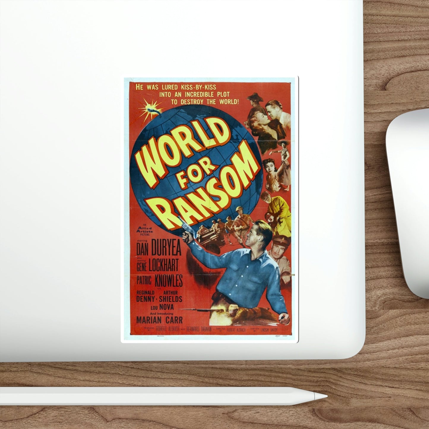 World for Ransom 1954 Movie Poster STICKER Vinyl Die-Cut Decal-The Sticker Space