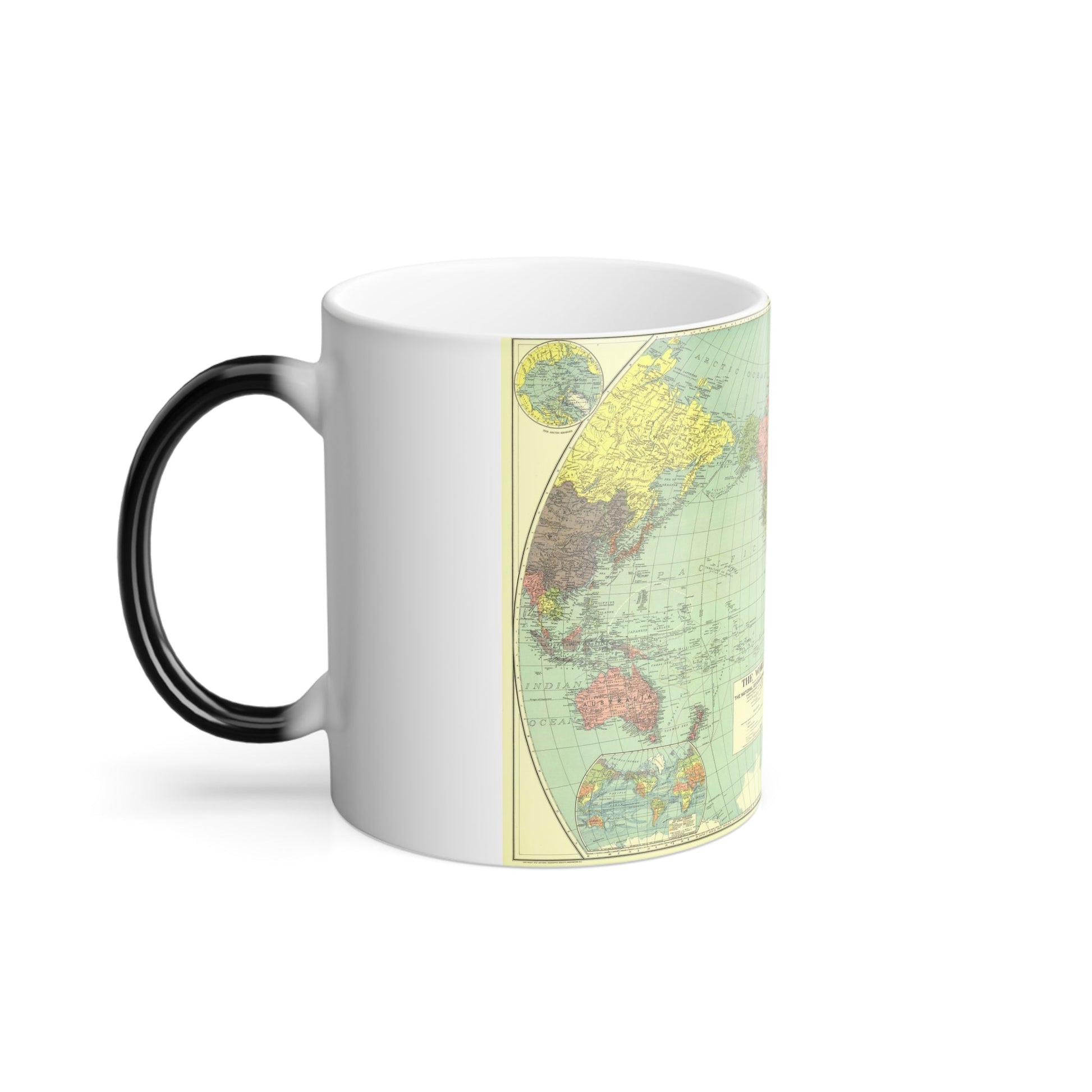 World Map (1932) (Map) Color Changing Mug 11oz-11oz-The Sticker Space