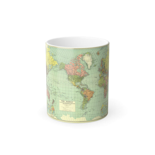 World Map (1932) (Map) Color Changing Mug 11oz-11oz-The Sticker Space