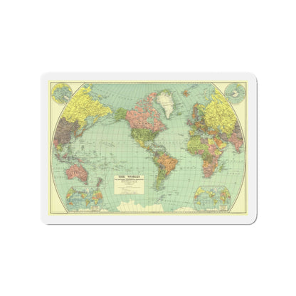World Map (1932) (Map) Refrigerator Magnet-3" x 3"-The Sticker Space