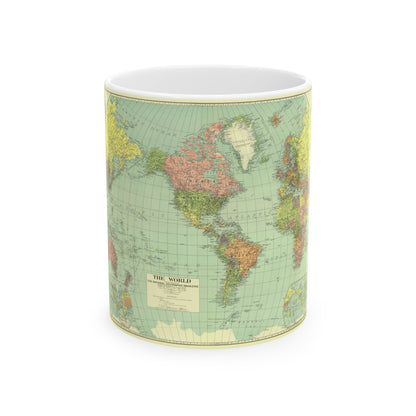 World Map (1932) (Map) White Coffee Mug-11oz-The Sticker Space