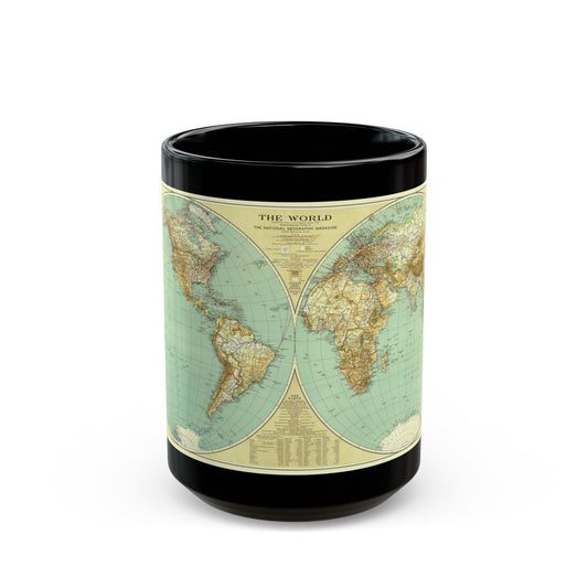 World Map (1935) (Map) Black Coffee Mug-15oz-The Sticker Space