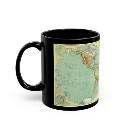 World Map (1935) (Map) Black Coffee Mug-The Sticker Space