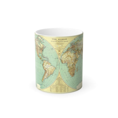 World Map (1935) (Map) Color Changing Mug 11oz-11oz-The Sticker Space