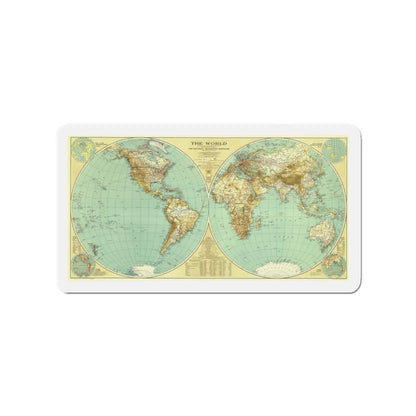 World Map (1935) (Map) Refrigerator Magnet 3 Inch - The Sticker Space