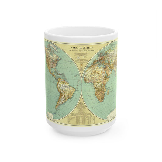 World Map (1935) (Map) White Coffee Mug-15oz-The Sticker Space