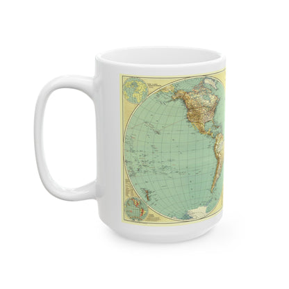 World Map (1935) (Map) White Coffee Mug-The Sticker Space