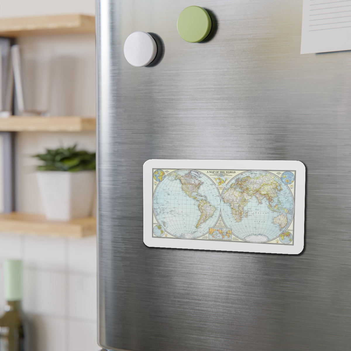 World Map (1941) (Map) Refrigerator Magnet-The Sticker Space