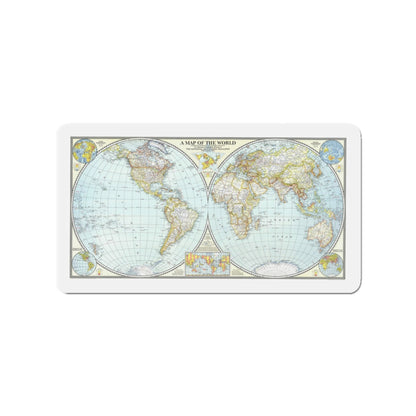 World Map (1941) (Map) Refrigerator Magnet-3" x 3"-The Sticker Space