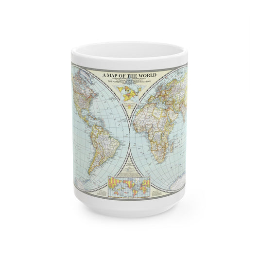 World Map (1941) (Map) White Coffee Mug-15oz-The Sticker Space