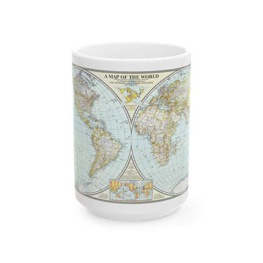 World Map (1941) (Map) White Coffee Mug-15oz-The Sticker Space