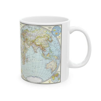 World Map (1941) (Map) White Coffee Mug-The Sticker Space
