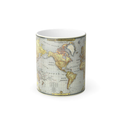 World Map (1943) (Map) Color Changing Mug 11oz-11oz-The Sticker Space