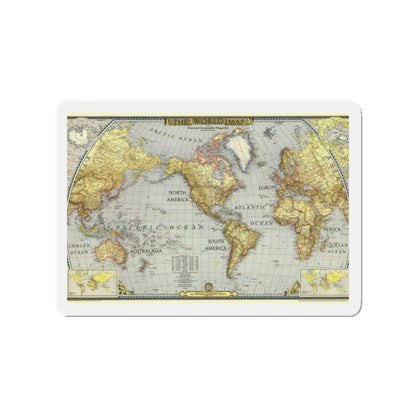 World Map (1943) (Map) Refrigerator Magnet 2 Inch - The Sticker Space