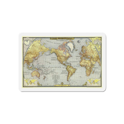 World Map (1943) (Map) Refrigerator Magnet 5 Inch - The Sticker Space