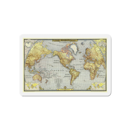 World Map (1943) (Map) Refrigerator Magnet-5" x 5"-The Sticker Space