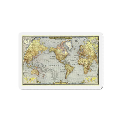 World Map (1943) (Map) Refrigerator Magnet 6 Inch - The Sticker Space