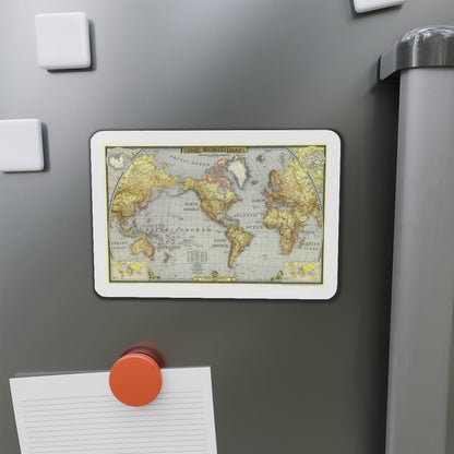 World Map (1943) (Map) Refrigerator Magnet-The Sticker Space