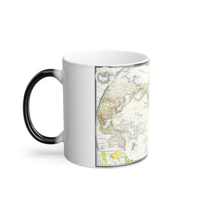 World Map (1951) (Map) Color Changing Mug 11oz-11oz-The Sticker Space