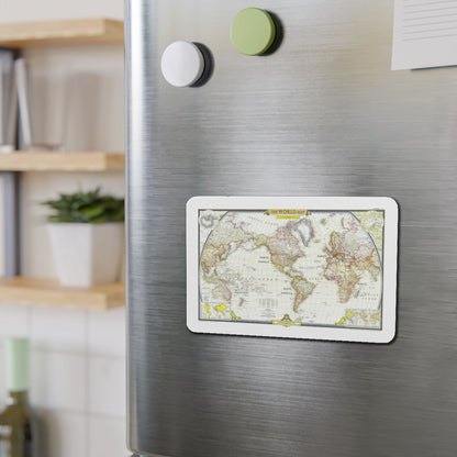 World Map (1951) (Map) Refrigerator Magnet-The Sticker Space