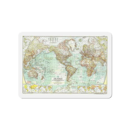 World Map (1957) (Map) Refrigerator Magnet-4" x 4"-The Sticker Space
