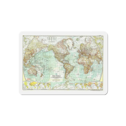World Map (1957) (Map) Refrigerator Magnet 5 Inch - The Sticker Space