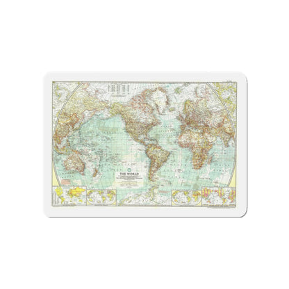 World Map (1957) (Map) Refrigerator Magnet-5" x 5"-The Sticker Space