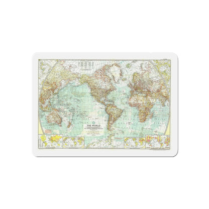World Map (1957) (Map) Refrigerator Magnet-6 × 6"-The Sticker Space