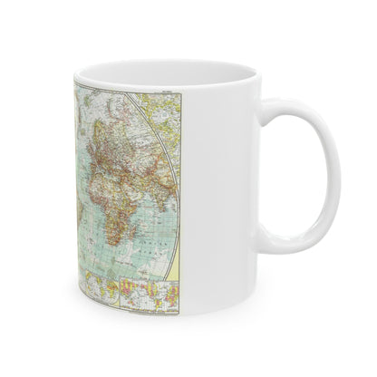 World Map (1957) (Map) White Coffee Mug-The Sticker Space