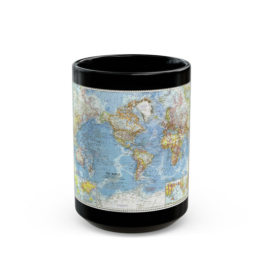 World Map (1960) (Map) Black Coffee Mug-15oz-The Sticker Space