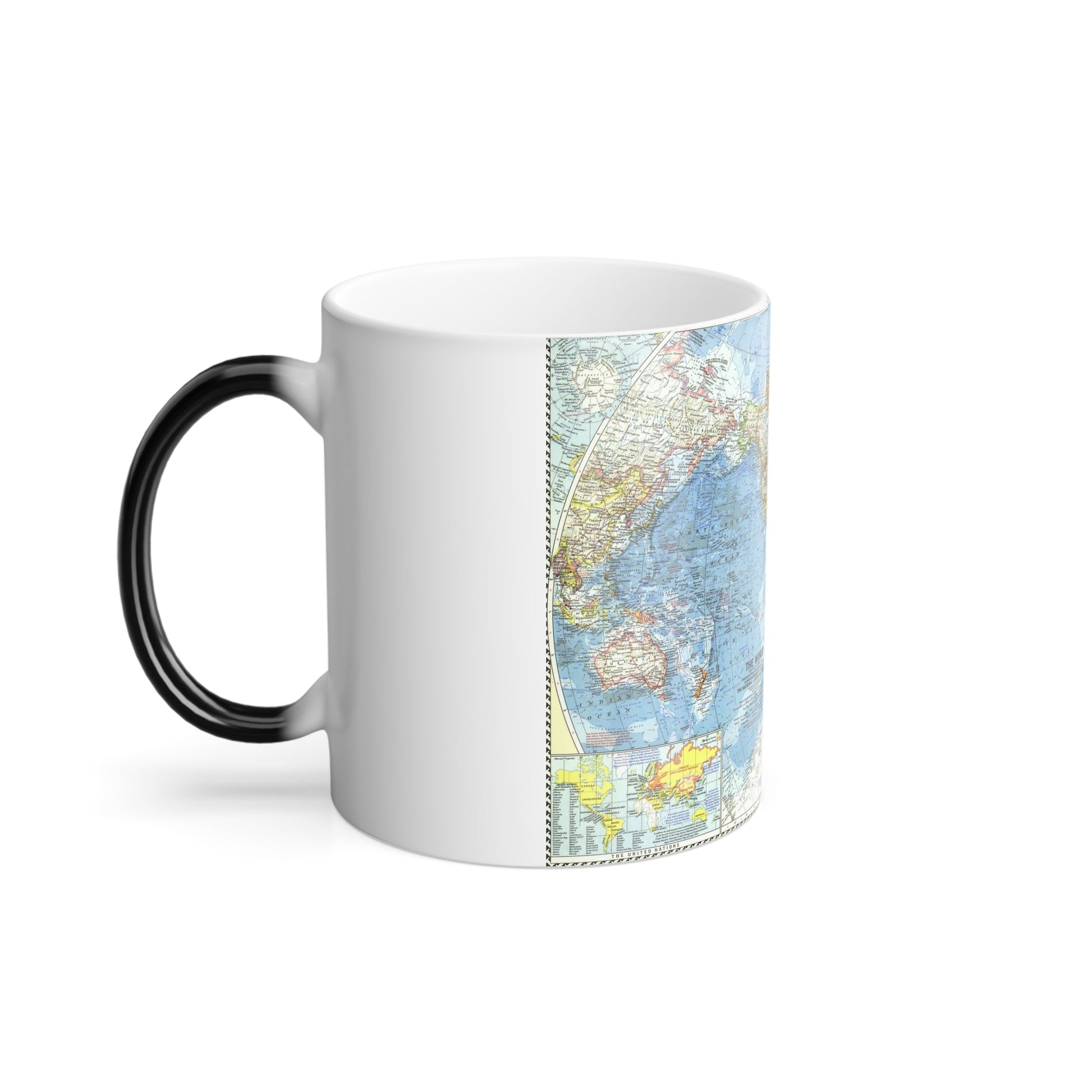 World Map (1960) (Map) Color Changing Mug 11oz-11oz-The Sticker Space